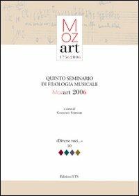 Quinto seminario di filologia musicale. Mozart 2006 - copertina