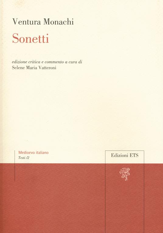 Sonetti. Ediz. critica - Ventura Monachi - copertina