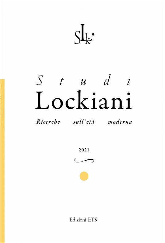 Studi lockiani. Ricerche sull'età moderna (2021). Vol. 2 - copertina