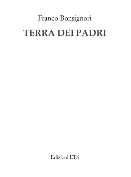 Terra dei padri - Franco Bonsignori - copertina