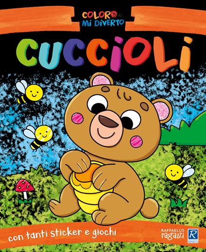 Cuccioli. Coloro e mi diverto. Con adesivi - Chiara Nocentini - copertina