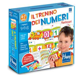 Il trenino dei numeri Montessori. Happy. Ediz. illustrata. Con gadget