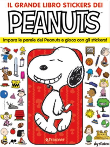 Il grande libro stickers dei Peanuts. Impara le parole dei Peanuts e gioca con gli stickers! Con adesivi. Ediz. a colori - Charles M. Schulz - copertina