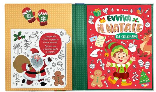 Evviva il Natale da colorare. Ediz. illustrata. Con 12 pastelli