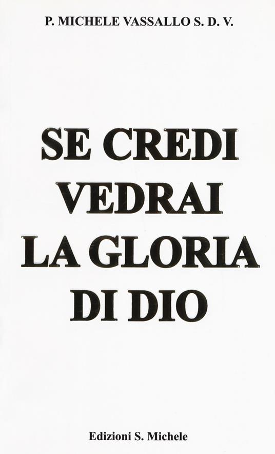 Se credi vedrai la gloria di Dio - Michele Vassallo - copertina