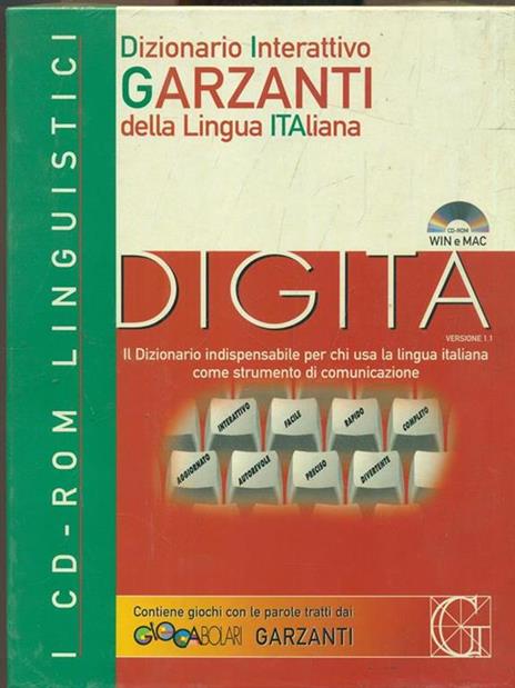 Digita. Dizionario interattivo Garzanti della lingua italiana. CD-ROM - copertina