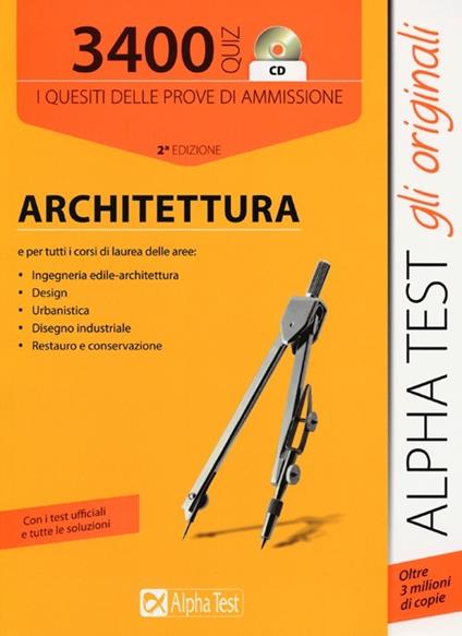 3400 quiz. Architettura. Con CD-ROM - copertina