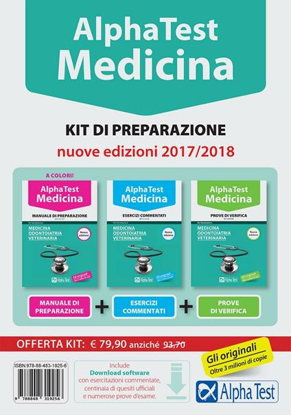 Alpha Test. Medicina, odontoiatria, veterinaria. Kit di preparazione. Con software di simulazione - copertina