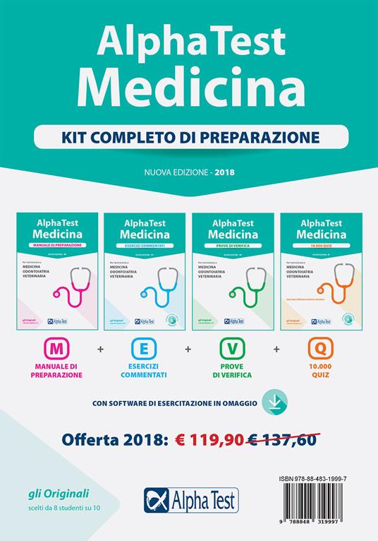 Alpha Test. Medicina. Kit completo di preparazione. Con software di  simulazione - Libro - Alpha Test - TestUniversitari | IBS