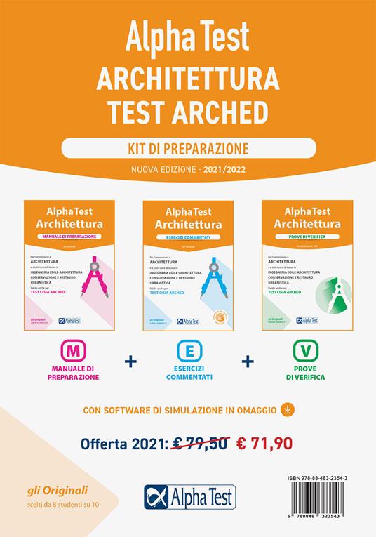 Alpha Test Architettura. Kit di preparazione. Nuova ediz. Con software di  simulazione - Stefano Bertocchi - Alberto Sironi - - Libro - Alpha Test -  TestUniversitari