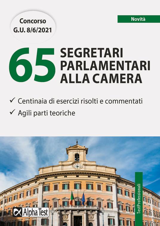 Concorso per 65 segretari parlamentari alla Camera - Carlo Tabacchi - copertina