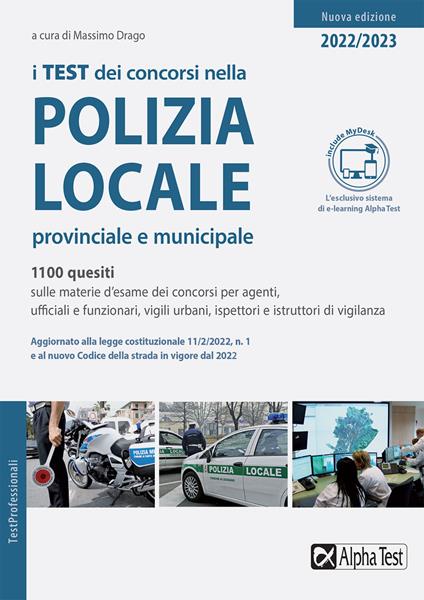 I test dei concorsi nella polizia locale, provinciale e municipale. Con Contenuto digitale per accesso on line - copertina