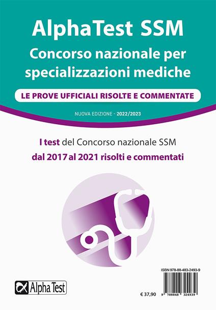 AlphaTest SSM. Concorso nazionale per specializzazioni mediche. Le prove ufficiali risolte e commentate - Osvaldo Chiara - copertina