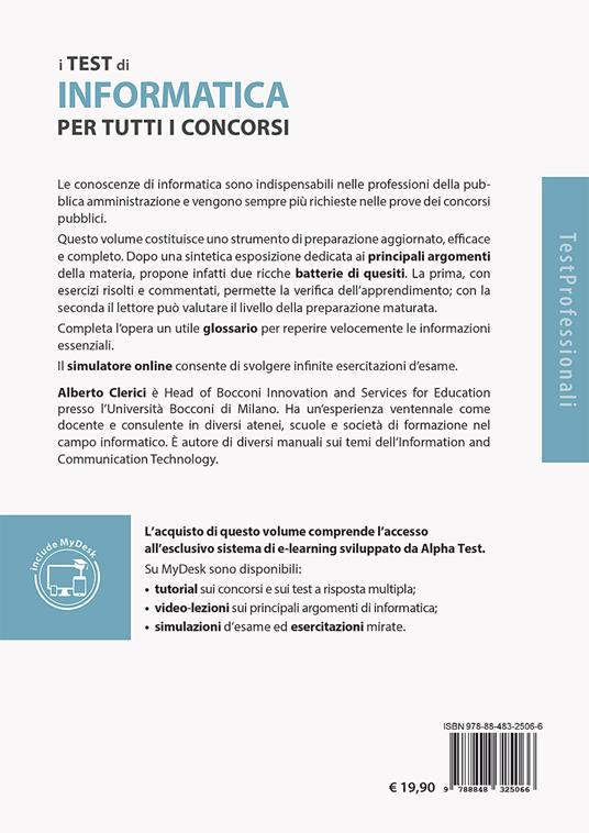 I test di informatica per tutti i concorsi. Con MyDesk - Alberto Clerici - 2