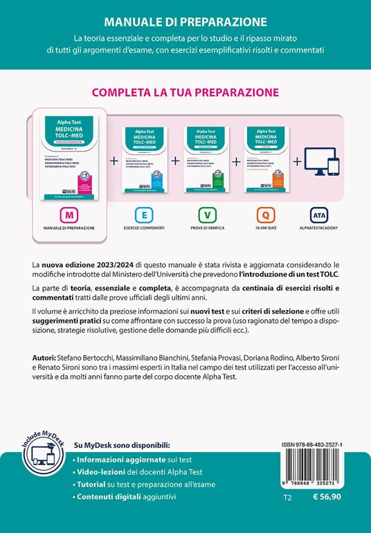 Alpha Test. Medicina. TOLC-MED. Kit di preparazione Plus. Teoria + esercizi  + training online. Con AlphaTestAcademy. Con MyDesk - Libro - Alpha Test -  TestUniversitari