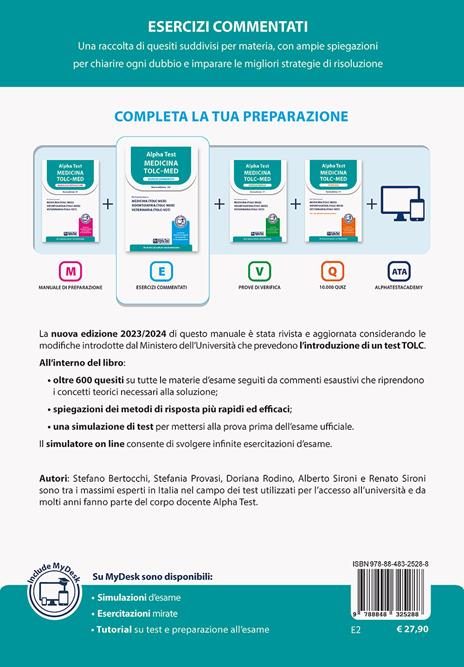 Alpha Test. Medicina. TOLC-MED. Esercizi commentati. Ediz. MyDesk. Con Contenuto digitale per download e accesso on line - 2