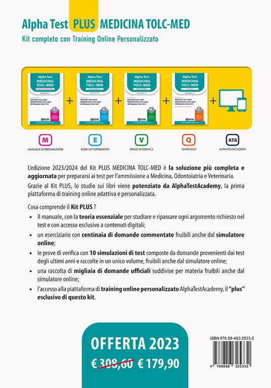 Alpha Test Medicina TOLC-MED - Kit di preparazione : : Libri