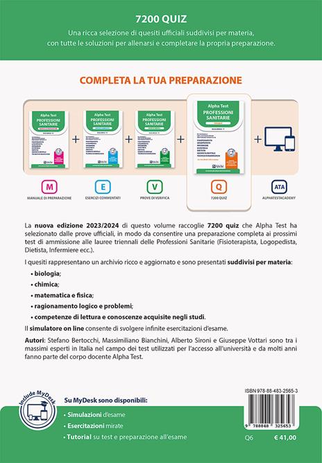 Alpha Test. Professioni sanitarie. Kit di preparazione. Ediz. MyDesk -  Libro - Alpha Test - TestUniversitari