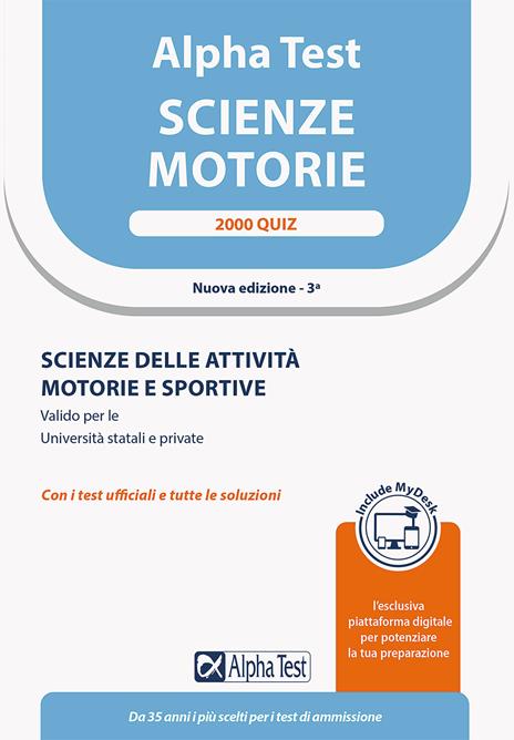 Alpha Test Scienze Motorie. 2000 quiz - Fausto Lanzoni,Alessandro Lucchese,Marco Pinaffo - copertina