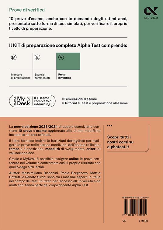 Alpha Test Comunicazione. Prove di verifica - Massimiliano Bianchini,Paola Borgonovo,Mattia Goffetti - 2