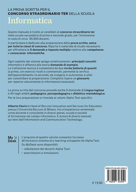 La prova scritta per il concorso scuola 2024 - Conoscenze e competenze  pedagogiche, psicopedagogiche e didattico-metodologiche - Insegnanti -  Alpha Test