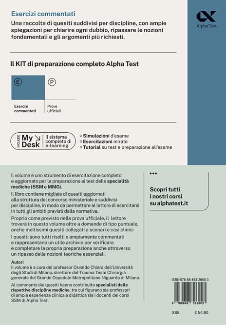 Alpha Test SSM. Concorso nazionale per le specializzazioni mediche. Esercizi commentati. Con software di simulazione - 2