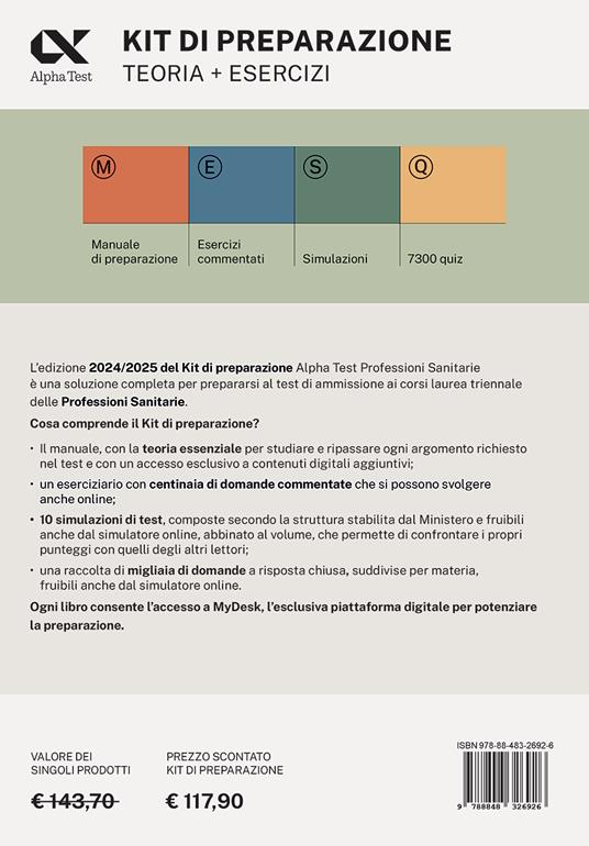 Alpha Test. Professioni sanitarie. Kit di preparazione. Ediz. MyDesk. Con Contenuto digitale per download e accesso on line - Stefano Bertocchi,Massimiliano Bianchini,Stefania Provasi - 2