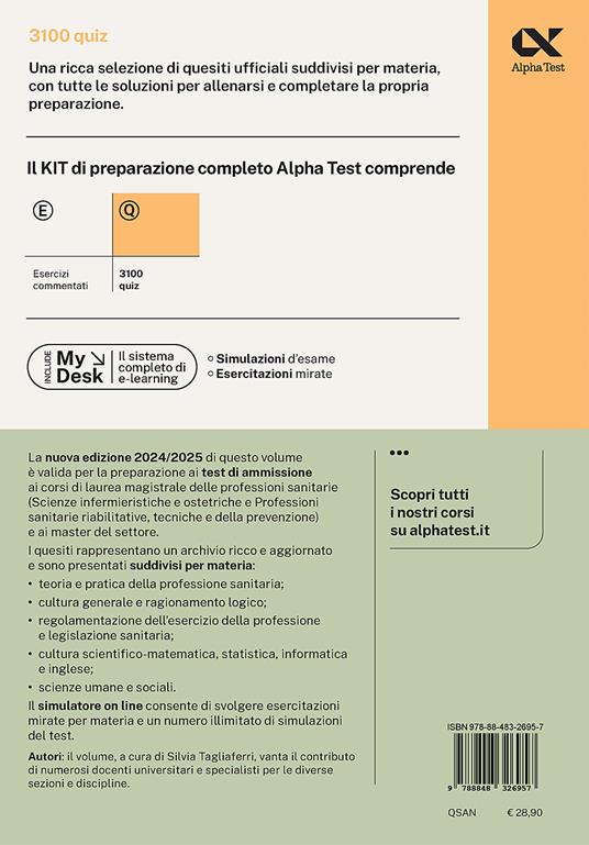 Alpha Test. Professioni sanitarie. Lauree magistrali. Esercizi commentati.  Ediz. MyDesk (TestUniversitari) : Tagliaferri, Silvia: : Libros