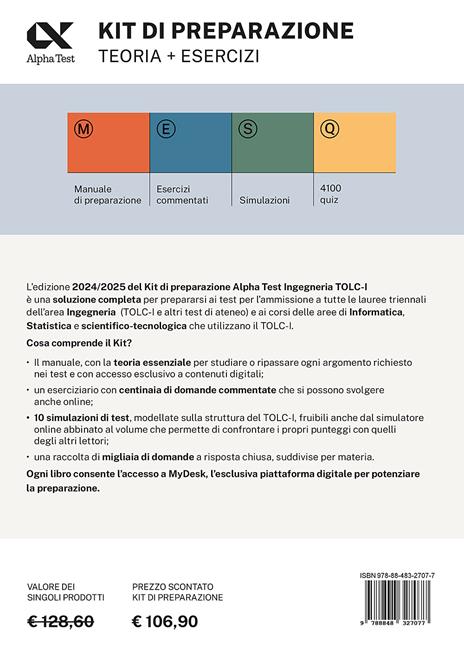 Alpha Test. Ingegneria. TOLC-I. Kit di preparazione - 2