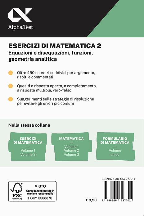 Esercizi di matematica. Con estensioni online. Vol. 2: Equazioni e disequazioni, funzioni, geometria analitica - Giuseppe Tedesco - 2