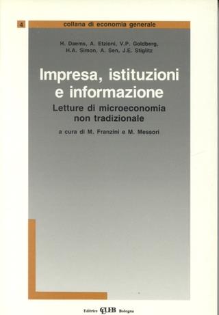 Impresa, istituzioni e informazione. Letture di microeconomia non tradizionali - copertina