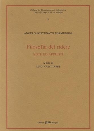 Filosofia del ridere. Note e appunti - Angelo Fortunato Formiggini - copertina