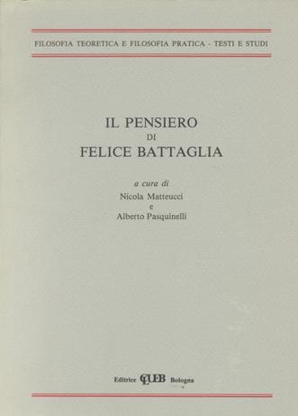 Il pensiero di Felice Battaglia - copertina