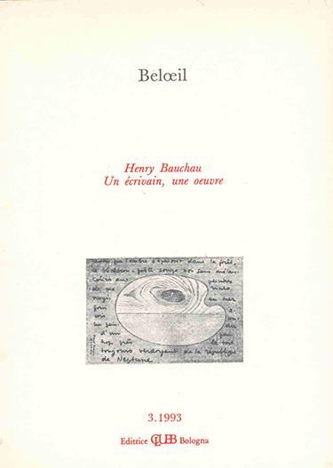 Beloeil. Henry Bauchau. Un écrivain, une oeuvre - copertina