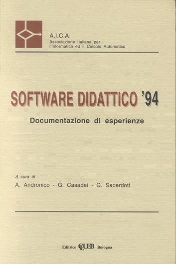 Software didattico '94. Documentazione di esperienze - copertina