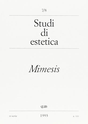 Studi di estetica (7-8). Mimesis - copertina