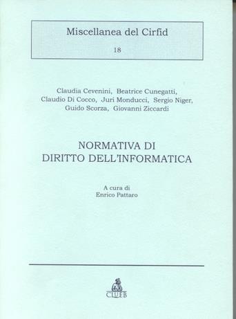 Normativa di diritto dell'informatica - copertina