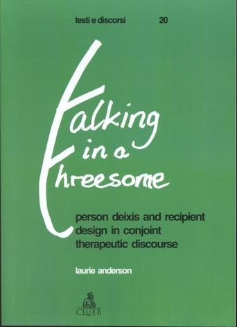 Talking in a threesome - Laurie Anderson - copertina