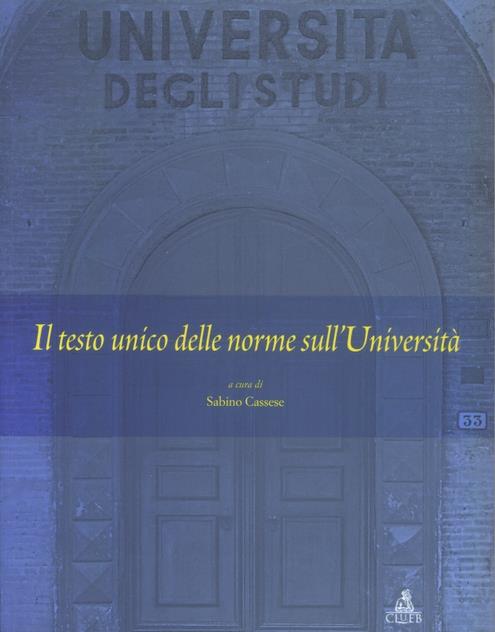 Il Testo Unico delle norme sull'università - copertina