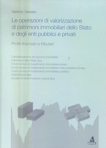 Le operazioni di valorizzazione di patrimoni immobiliari dello Stato e degli enti pubblici e privati. Profili finanziari e tributari - Settimio Desideri - copertina