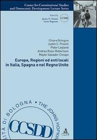 Europa, regioni ed enti locali in Italia, Spagna e nel Regno Unito - copertina