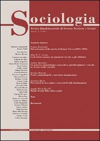 Sociologia. Rivista quadrimestrale di scienze storiche e sociali (2007). Vol. 2 - Franco Nobili - copertina