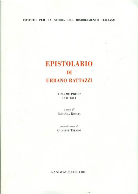 Epistolario di Urbano Rattazzi. Vol. 1: 1846-1861. - 3