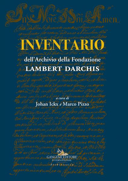 Inventario dell'Archivio della Fondazione Lambert Darchis - copertina