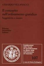 Il concepito nell'ordinamento giuridico. Soggettività e statuto