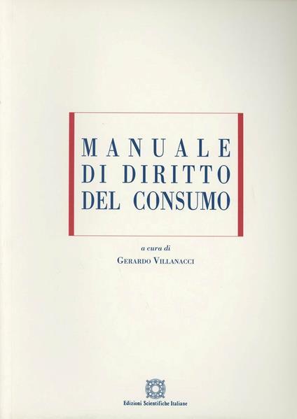 Manuale di diritto del consumo - copertina