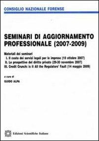 Seminari di aggiornamento professionale (2007-2009) - copertina