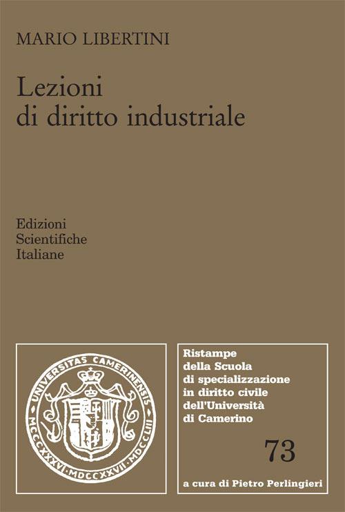 Lezioni di diritto industriale - Mario Libertini - copertina