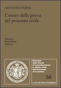 L'onere della prova nel processo civile - Giovanni Verde - copertina