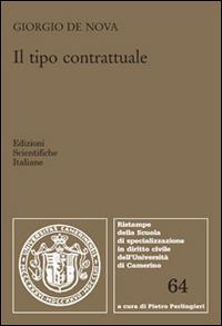 Il tipo contrattuale - Giorgio De Nova - copertina